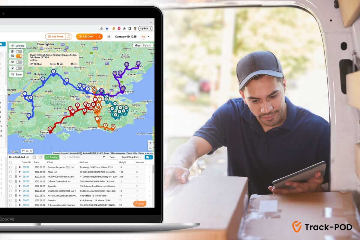 route optimization track pod driver app v2